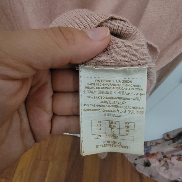 Pre-loved Guess Turtleneck Sweater, Light Pink, XS - Picture 4 of 7